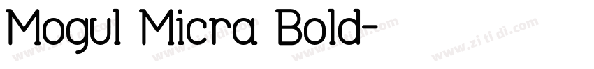 Mogul Micra Bold字体转换